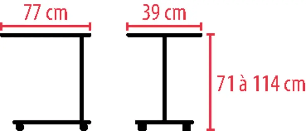 Table de lit médicalisé roulante Liftis avec plateau fixe