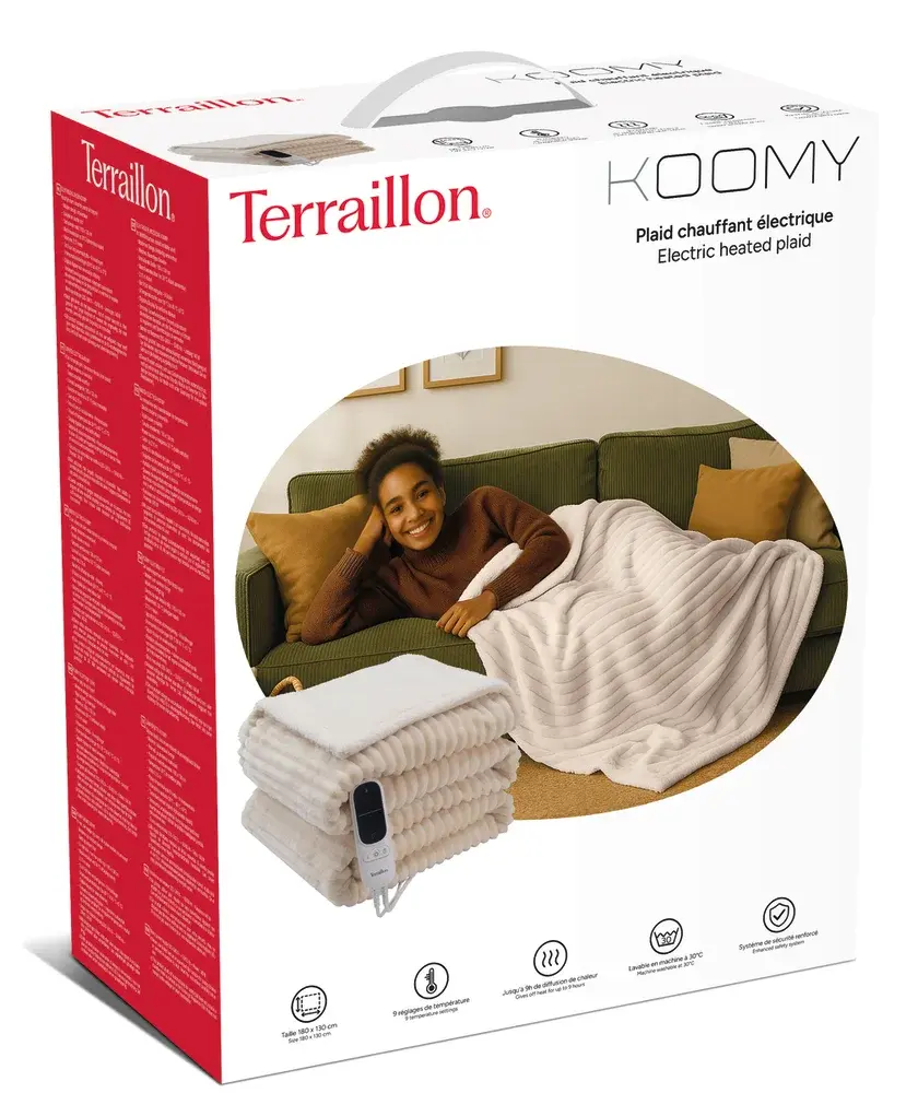 Couverture chauffante lavable