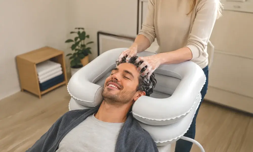 Bac à shampoing gonflable