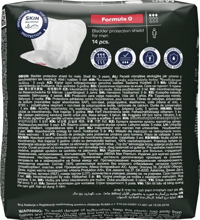 Protection urinaire homme Man Premium