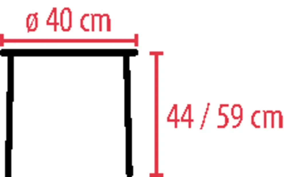 Tabouret de douche rond Esteban