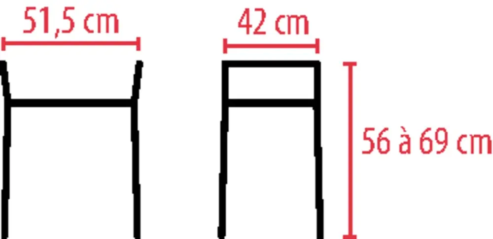 Tabouret de douche rectangulaire Strood