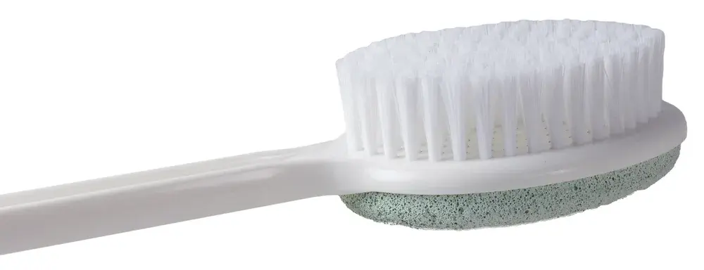 Brosse de douche 2 faces à long manche