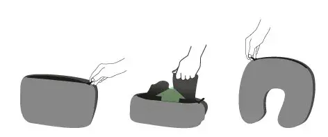 Coussin 2 en 1 nuque et dos