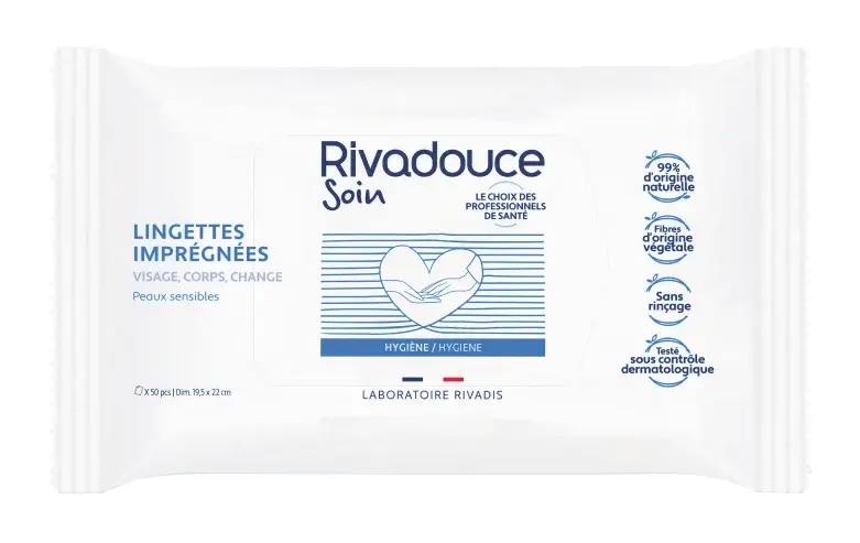 Lingettes nettoyantes imprégnées