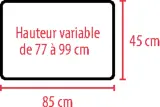 Vignette - Table de lit médicalisé sur roulettes Juno