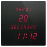 Vignette - Horloge avec date à LED rouge