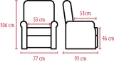 Vignette - Fauteuil releveur 2 moteurs Solvia