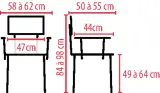 Vignette - Chaise percée réglable en hauteur Onis