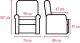 Vignette - Fauteuil releveur 2 moteurs Boras confort absolu