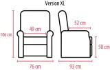 Vignette - Fauteuil releveur 4 moteurs Louise hauteur réglable