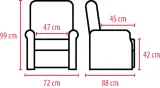 Vignette - Fauteuil releveur 1 ou 2 moteurs Marion à accoudoirs escamotables