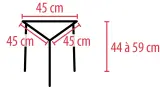 Vignette - Tabouret de douche triangulaire Zia