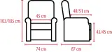 Vignette - Fauteuil releveur 1 ou 2 moteurs assise mémoire de forme Bultex