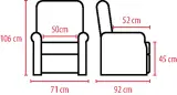 Vignette - Fauteuil releveur 1 ou 2 moteurs dossier inclinable assise Bultex