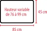 Vignette - Table de lit médicalisé avec vérin à gaz