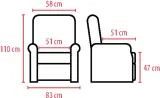 Vignette - Fauteuil releveur 1 moteur électrique 3 positions