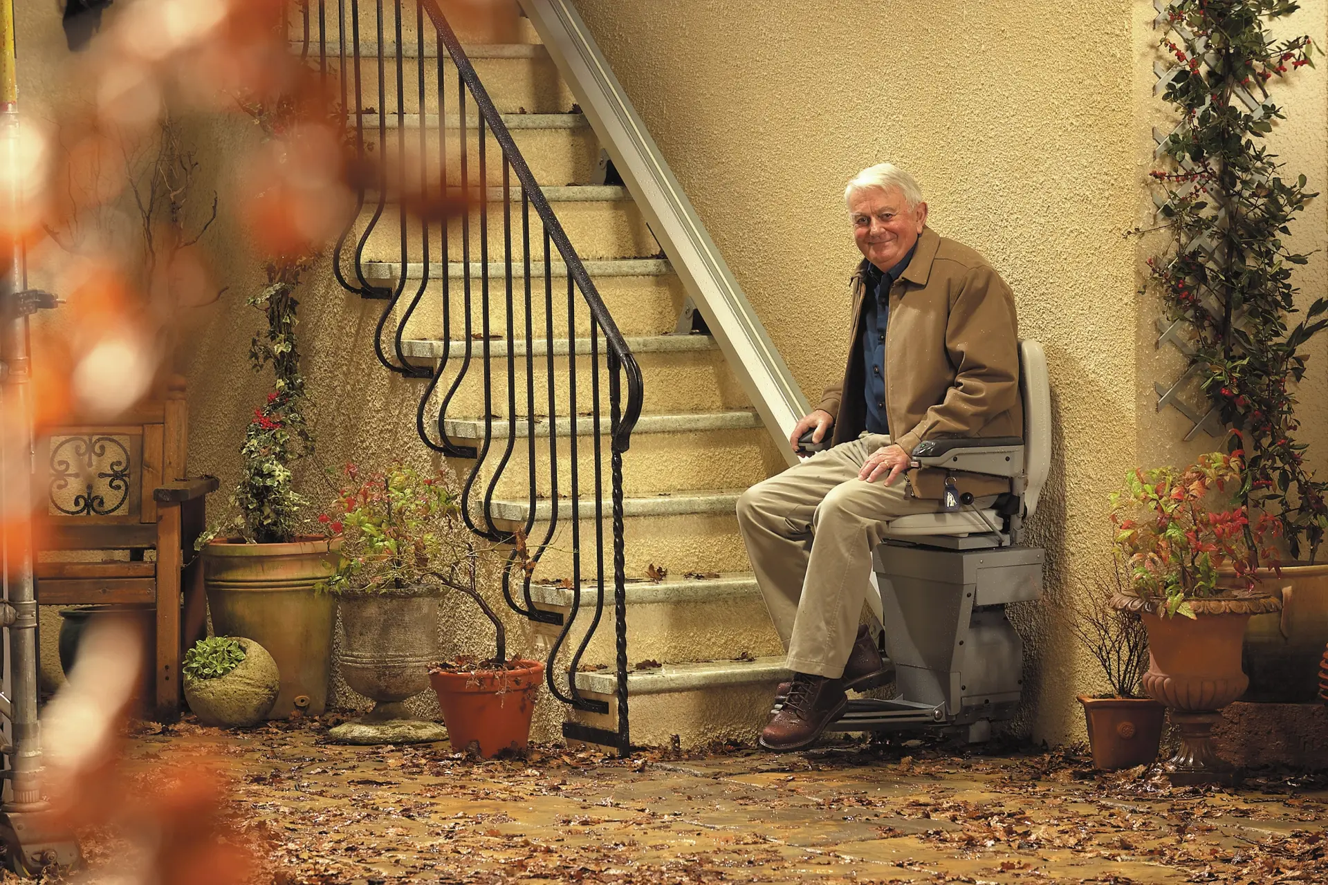 monte-escaliers extérieur